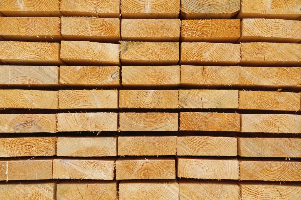 Closeup pattern cutting wood stack for background