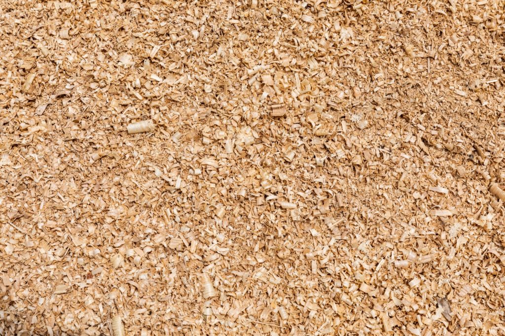 Sawdust or wood dust texture background.